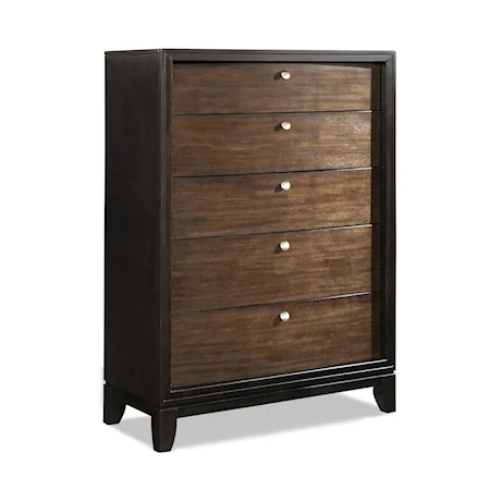 Contemporary Five Drawer Chest of Drawers